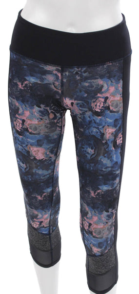 Lululemon Womens Capri Leggings Multicolor Floral Polyester Size 4