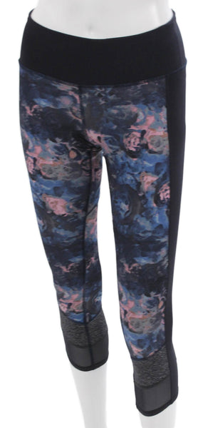 Lululemon Womens Capri Leggings Multicolor Floral Polyester Size 4
