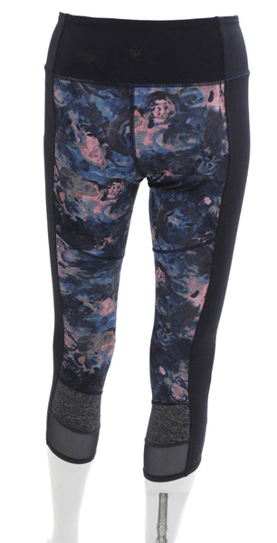 Lululemon Womens Capri Leggings Multicolor Floral Polyester Size 4