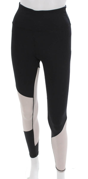G. Womens Ankle Leggings Black Colorblock Polyamide Size XS