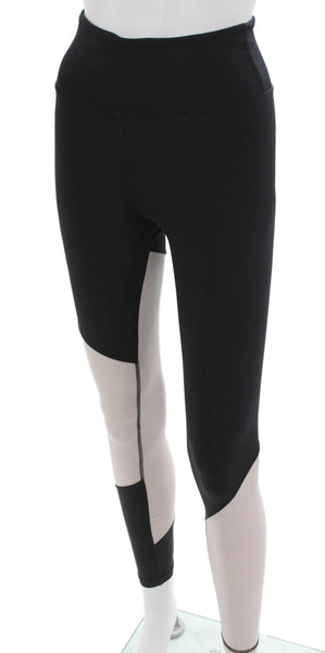 G. Womens Ankle Leggings Black Colorblock Polyamide Size XS