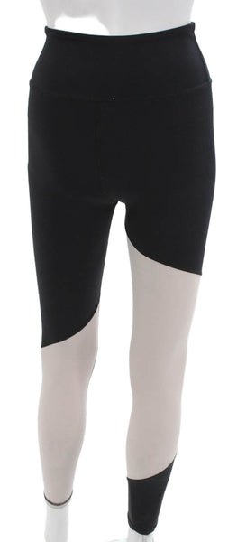 G. Womens Ankle Leggings Black Colorblock Polyamide Size XS