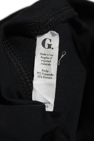 G. Womens Ankle Leggings Black Colorblock Polyamide Size XS