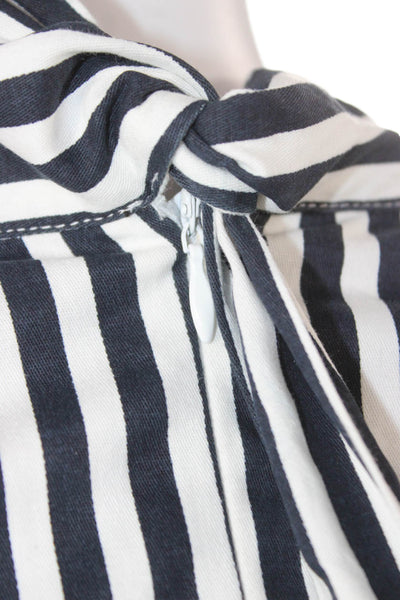 Wyatt Wylde Women Jumpsuit Black Striped Halter Size XS