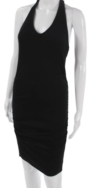 Michael Stars Women Bodycon Halter Dress Black Tie Mini Size XS
