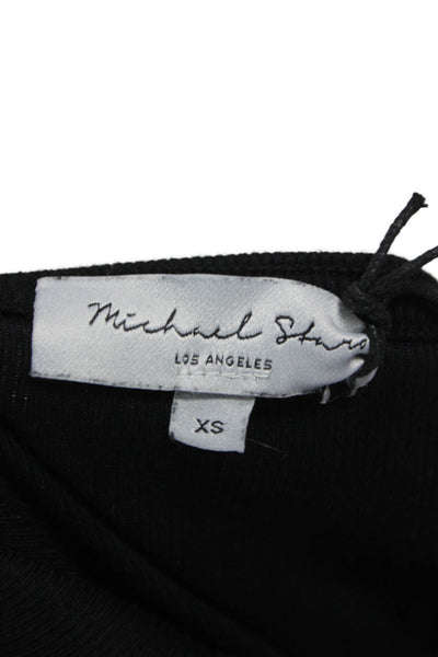 Michael Stars Women Bodycon Halter Dress Black Tie Mini Size XS