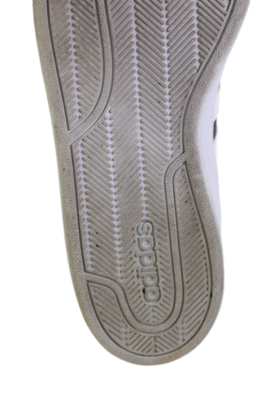 Adidas Womens Cloudfoam Leather Sneakers Black White Size 6.5