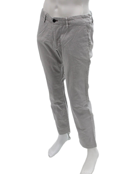 Il Lanificio Mens Chino Pants Gray Cotton Button Inseam 30 Size 33