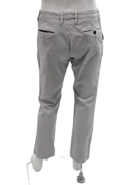 Il Lanificio Mens Chino Pants Gray Cotton Button Inseam 30 Size 33