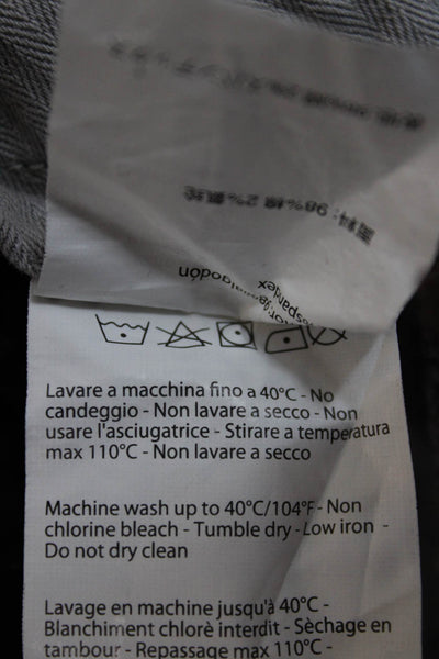 Il Lanificio Mens Chino Pants Gray Cotton Button Inseam 30 Size 33