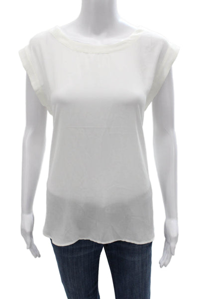 J Crew Womens Basic Sleeveless Round Neck Polyester Blouse Size 14