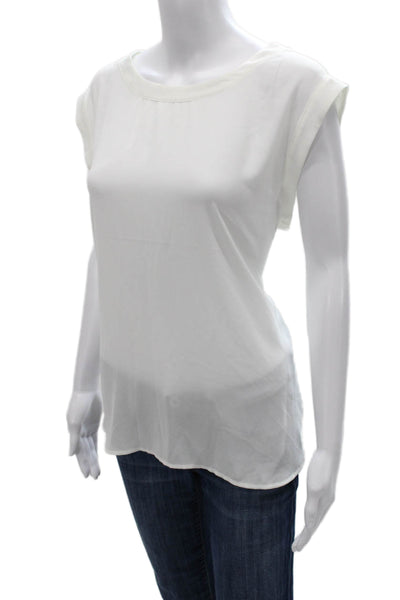 J Crew Womens Basic Sleeveless Round Neck Polyester Blouse Size 14