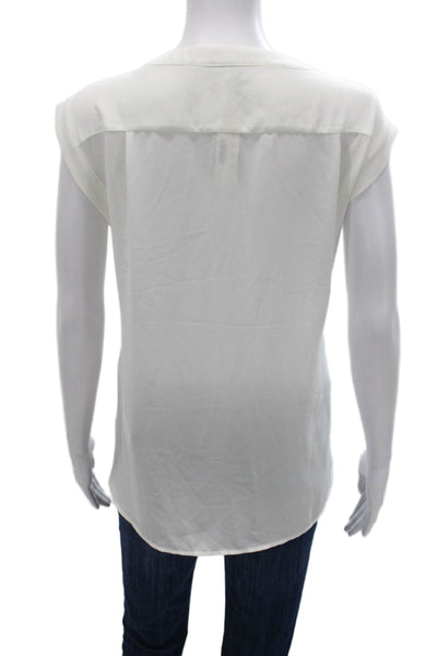 J Crew Womens Basic Sleeveless Round Neck Polyester Blouse Size 14