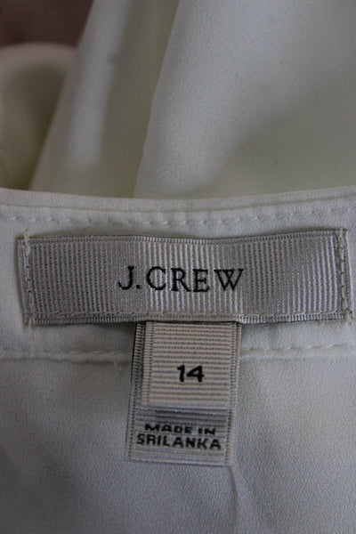 J Crew Womens Basic Sleeveless Round Neck Polyester Blouse Size 14