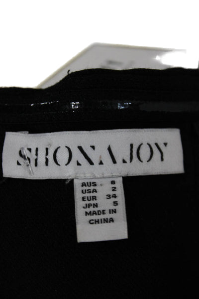 Shona Joy Women Bodycon Black Sweetheart Sleeveless Short Dress Polyester Size 2