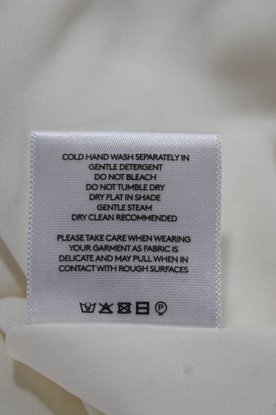 The Wolf Gang Womens Ivory Sheath Dress V-Neck Sleeveless Short Size XL