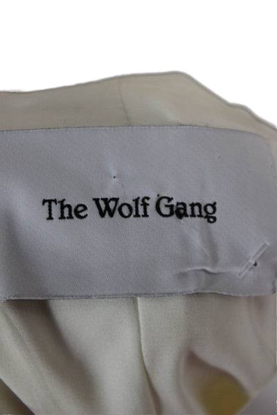 The Wolf Gang Womens Ivory Sheath Dress V-Neck Sleeveless Short Size XL