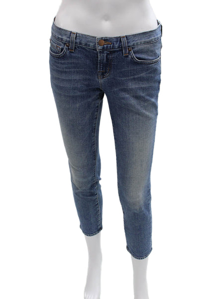 J Brand Womens Skinny Jeans Blue Cotton Blend Mid Rise Size 26