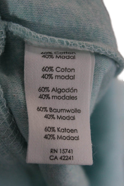 PJ Salvage Women Pullover Sweatshirt Blue Cotton Long Sleeve Crew Neck Size S
