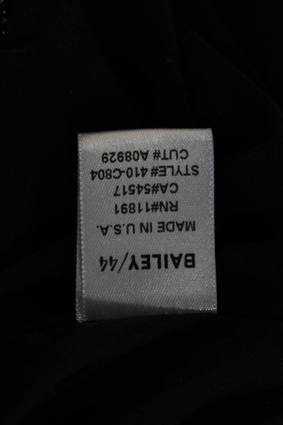 Bailey 44 Womens Basic V Neck Nylon Blouse Long Sleeve Pullover Black Size S