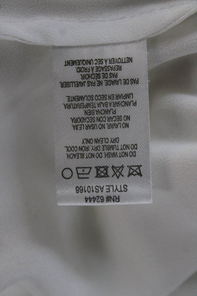 Nicole Miller Women White Basic Sleeveless Viscose Round Neck Tank Size S
