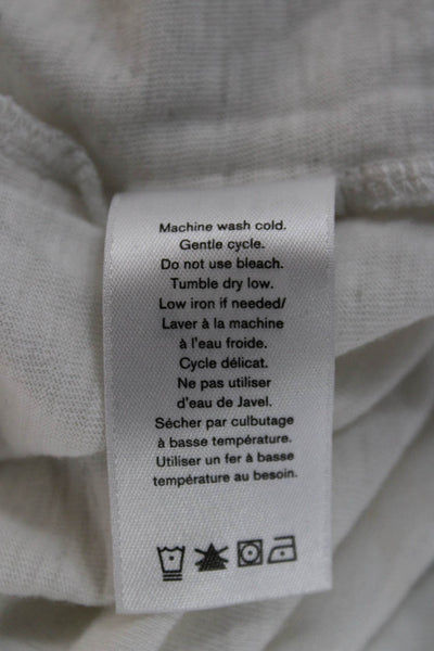 Rag & Bone Women White Crew Neck Short Sleeve T-Shirt Pima Cotton Size S