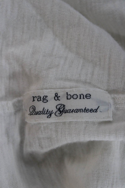 Rag & Bone Women White Crew Neck Short Sleeve T-Shirt Pima Cotton Size S