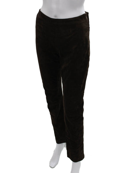 Laundry by Shelli Segal Womens Suede Brown Dress Pants Zip 31 Inseam Size 2