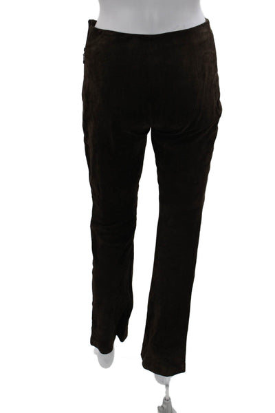 Laundry by Shelli Segal Womens Suede Brown Dress Pants Zip 31 Inseam Size 2