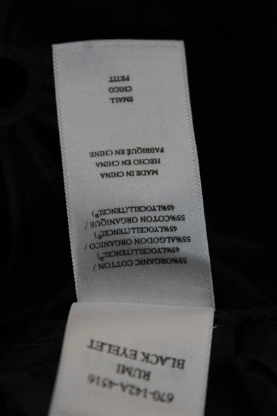 Rails Womens Black Organic Cotton Square Neck Sundress Sleeveless Petite Size S