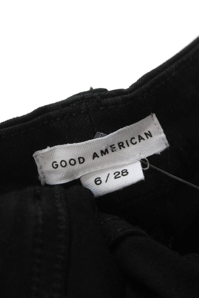 Good American Womens Skinny Black Jeans Cotton Size 6