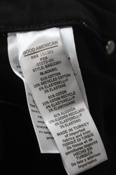 Good American Womens Skinny Black Jeans Cotton Size 6