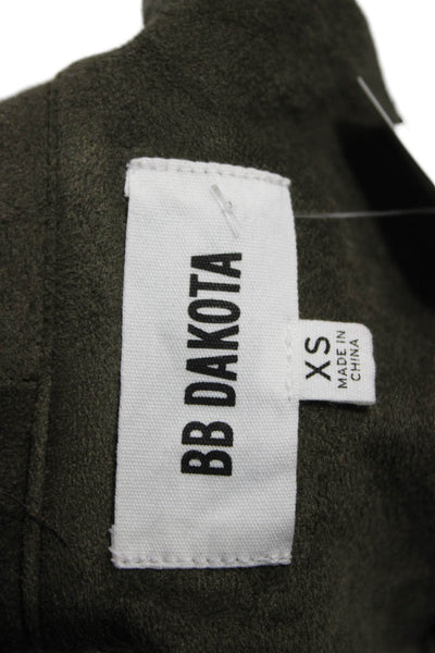 BB Dakota Women Basic Jacket Green Long Sleeve Size XS