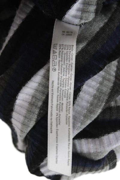 Intimately Free People Women Basic Striped Crewneck 3/4 Tee Multicolor Size S