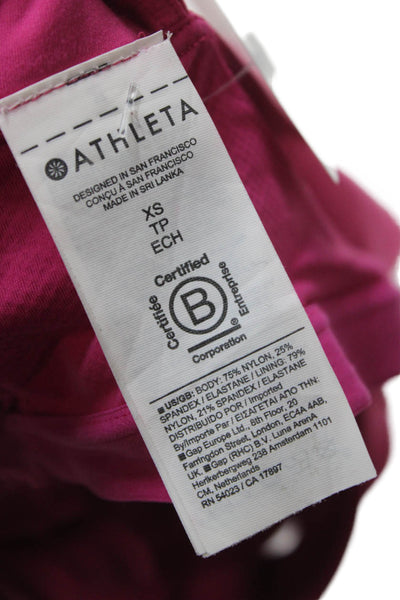 Athleta Womens Halter Tank Pink Nylon Sleeveless Size XS