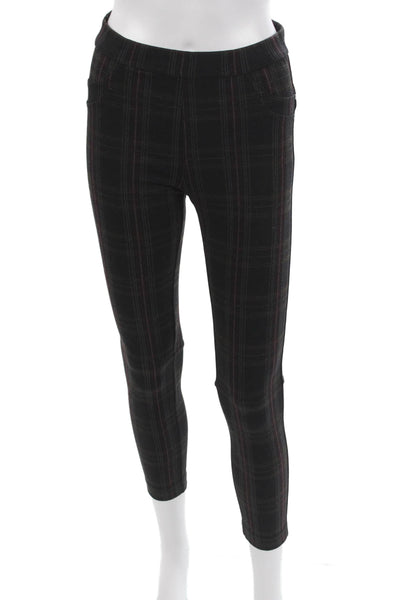 Sanctuary Womens Ankle Leggings Plaid Black Polyester Size XS