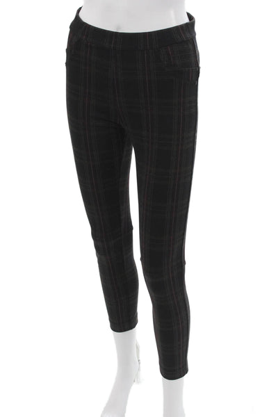Sanctuary Womens Ankle Leggings Plaid Black Polyester Size XS