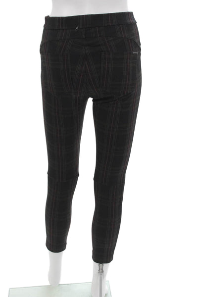 Sanctuary Womens Ankle Leggings Plaid Black Polyester Size XS