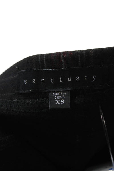 Sanctuary Womens Ankle Leggings Plaid Black Polyester Size XS
