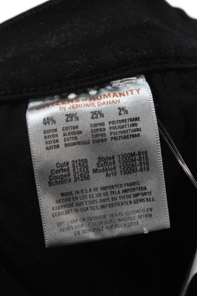 Citizens of Humanity Women Ankle Jeans Black Mid Rise Rayon Size 26