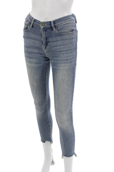Frame Womens Skinny Mid Rise Blue Jeans Size 25
