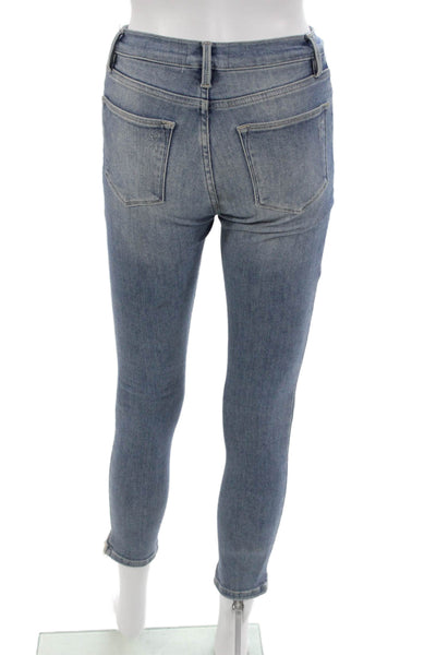 Frame Womens Skinny Mid Rise Blue Jeans Size 25