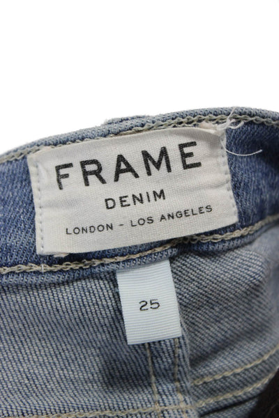 Frame Womens Skinny Mid Rise Blue Jeans Size 25