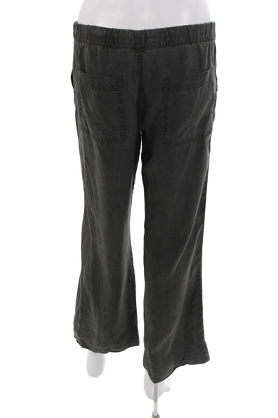 Bella Dahl Women Cropped Tencel Pants Gray Pull On Size XS