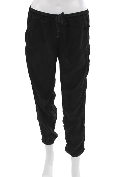 Hard Tail Womens Jogger Pants Black Cupra Drawstring Inseam 26 Size S