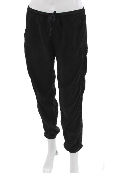 Hard Tail Womens Jogger Pants Black Cupra Drawstring Inseam 26 Size S