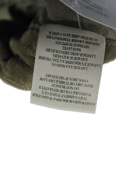 Vince Women Ankle Pants Green Cotton Button Size 27