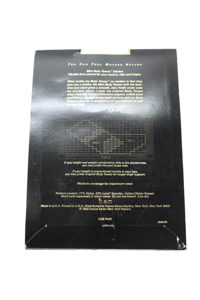 Donna Karan New York Womens Opaque Mini Body Toners Stockings Blue Size Small