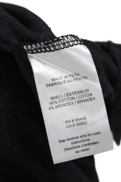 Theory Womens Basic Cotton Scoop Neck Sleeveless Tank Black Size M