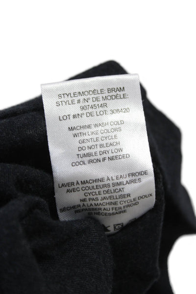 Theory Womens Basic Cotton Scoop Neck Sleeveless Tank Black Size M